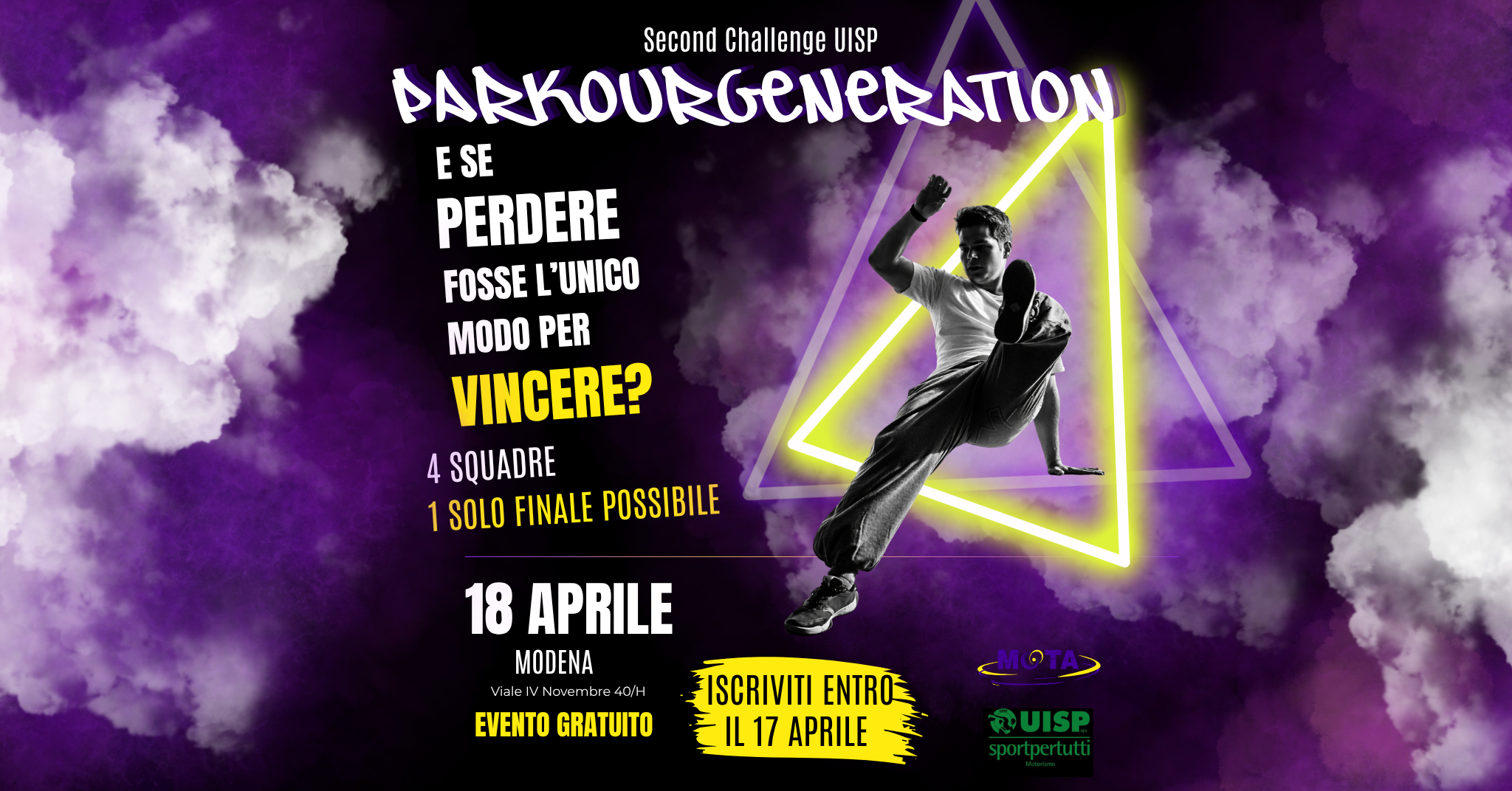 Evento PARKOURGENERATION - Stage e competizioni di parkour presso MOTA A.S.D.