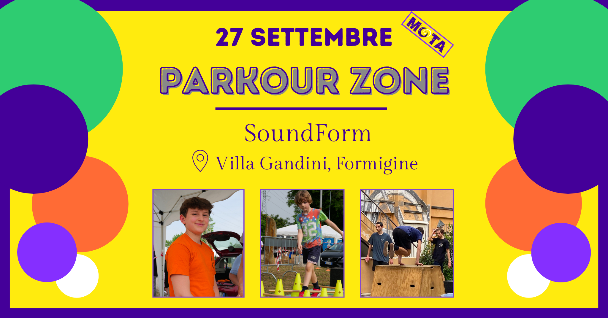 Parkour Zone al Soundform – Villa Gandini, Formigine - Evento MOTA A.S.D.